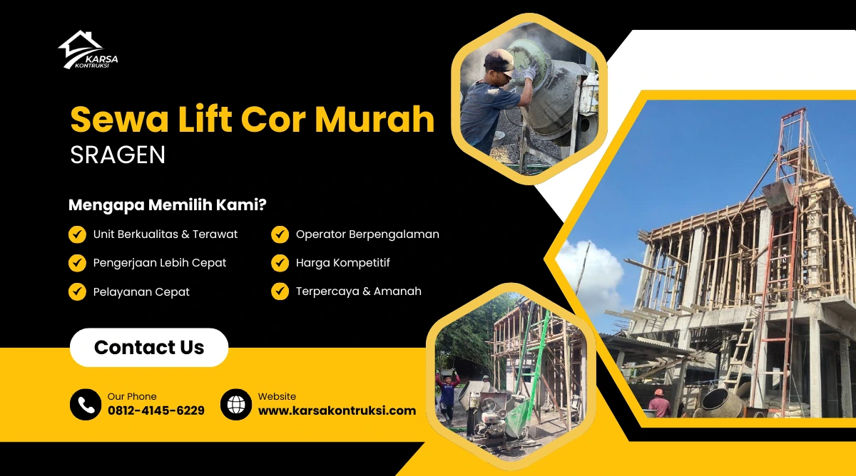 sewa lift cor di sragen